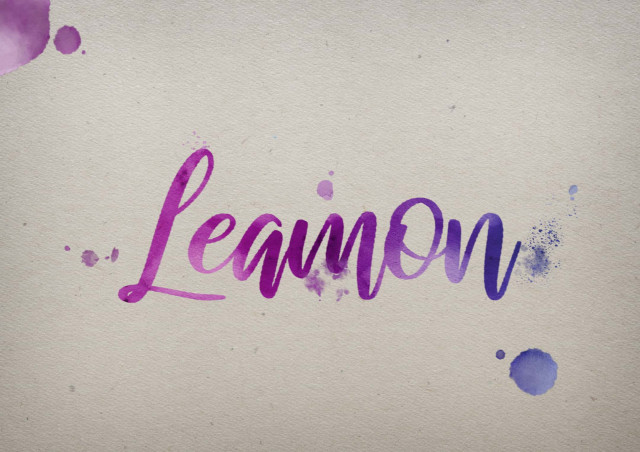 Free photo of Leamon Watercolor Name DP