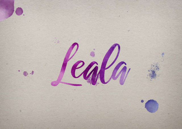 Free photo of Leala Watercolor Name DP