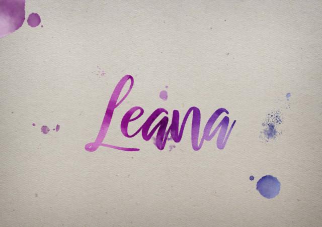 Free photo of Leana Watercolor Name DP