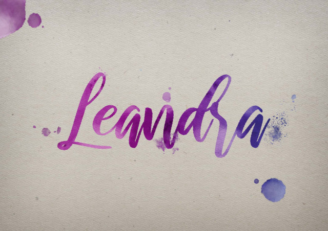 Free photo of Leandra Watercolor Name DP