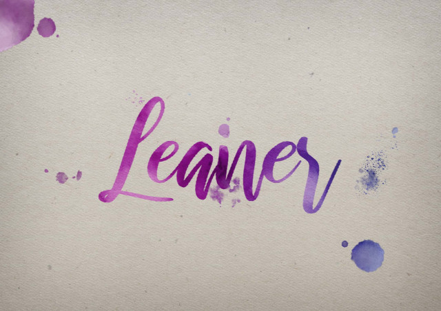 Free photo of Leaner Watercolor Name DP