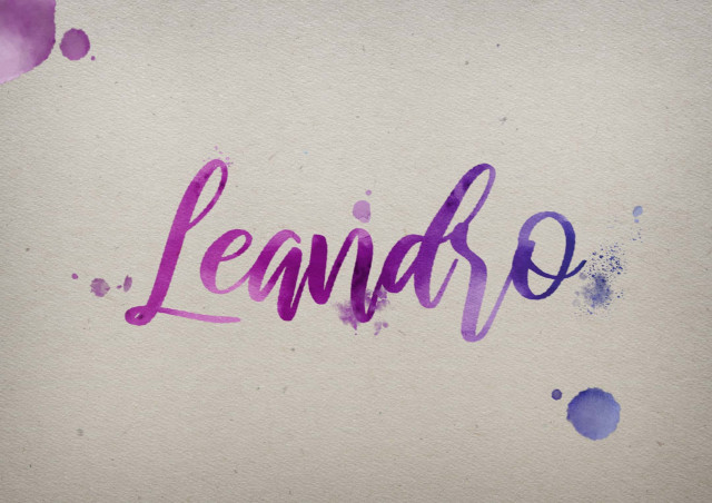 Free photo of Leandro Watercolor Name DP