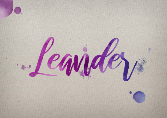 Free photo of Leander Watercolor Name DP