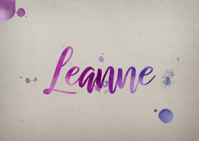 Free photo of Leanne Watercolor Name DP