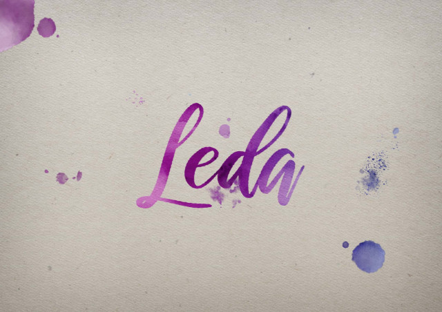 Free photo of Leda Watercolor Name DP