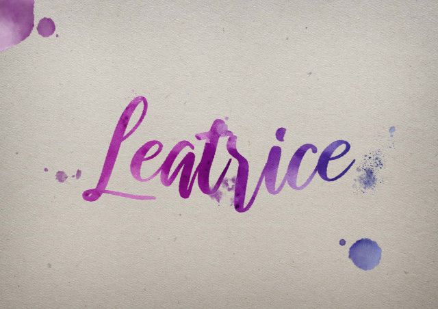 Free photo of Leatrice Watercolor Name DP