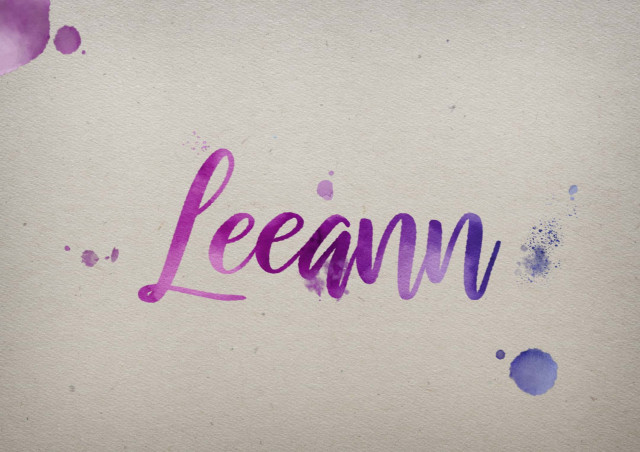 Free photo of Leeann Watercolor Name DP