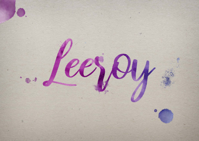 Free photo of Leeroy Watercolor Name DP