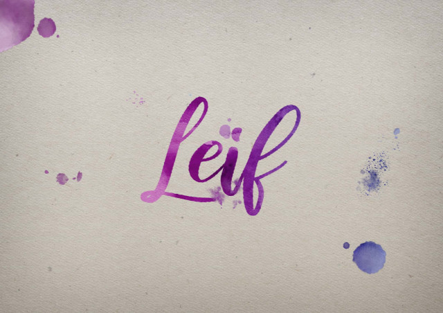 Free photo of Leif Watercolor Name DP