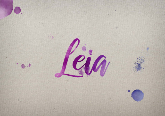 Free photo of Leia Watercolor Name DP
