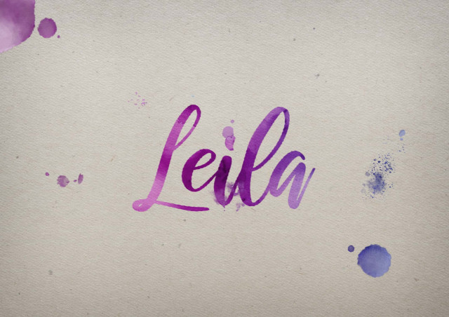 Free photo of Leila Watercolor Name DP