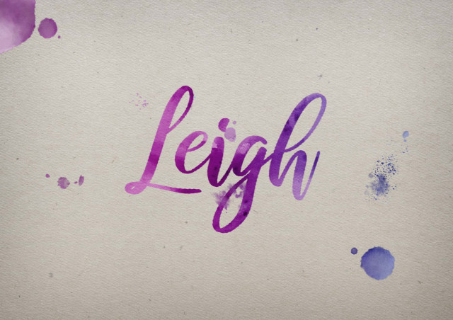 Free photo of Leigh Watercolor Name DP