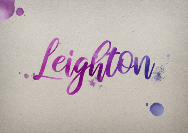 Free photo of Leighton Watercolor Name DP