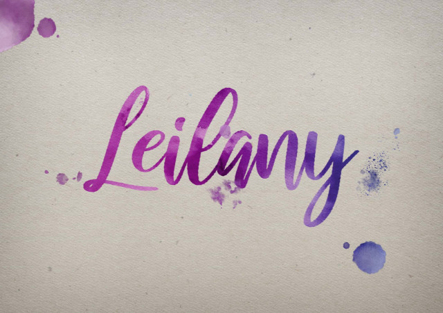 Free photo of Leilany Watercolor Name DP