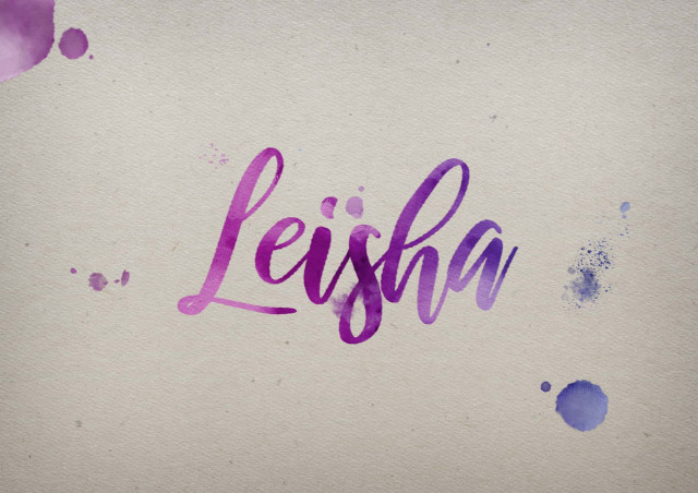 Free photo of Leisha Watercolor Name DP