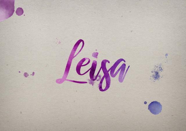 Free photo of Leisa Watercolor Name DP