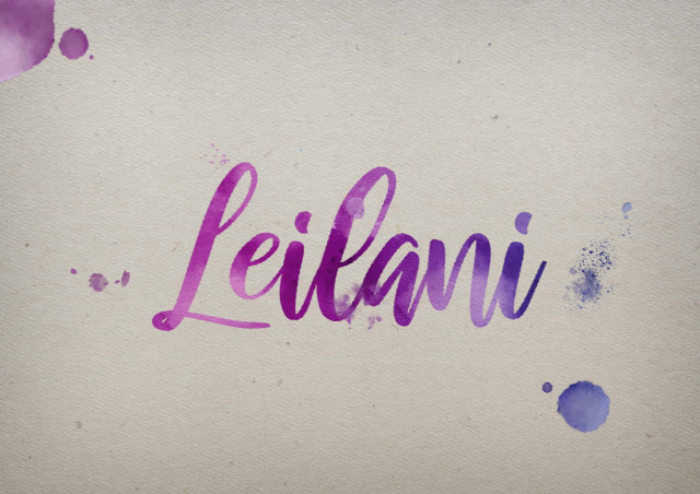 Free photo of Leilani Watercolor Name DP