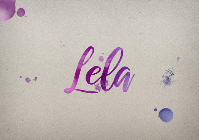 Free photo of Lela Watercolor Name DP