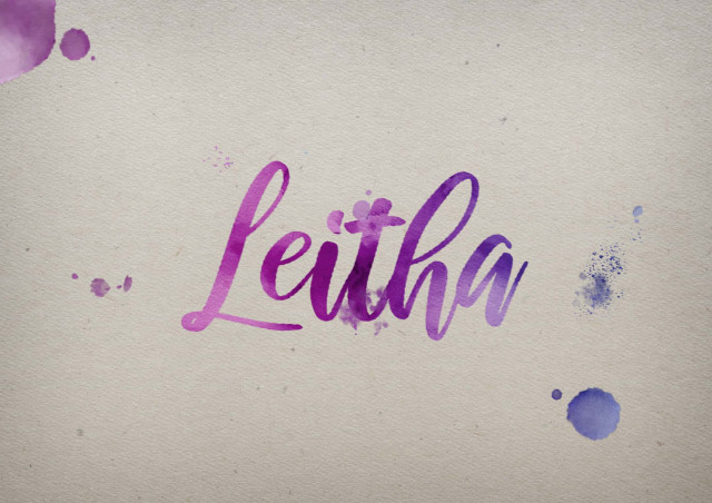 Free photo of Leitha Watercolor Name DP