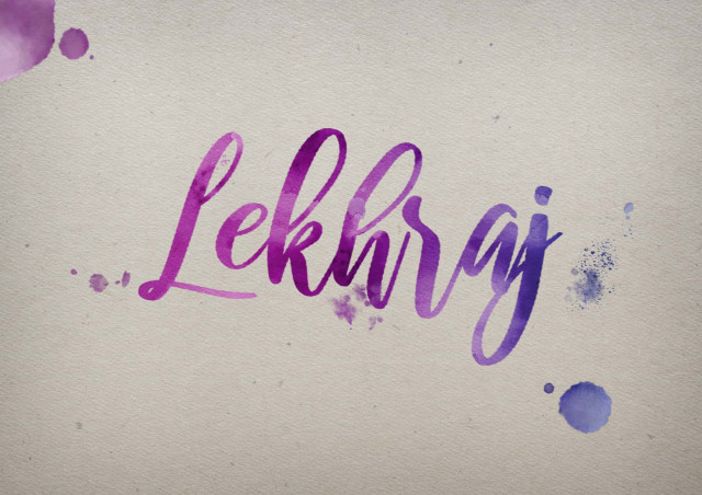 Free photo of Lekhraj Watercolor Name DP