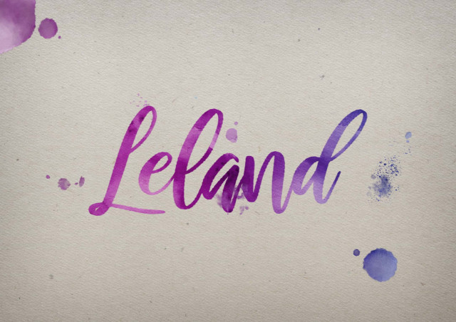 Free photo of Leland Watercolor Name DP