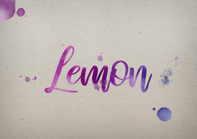 Free photo of Lemon Watercolor Name DP