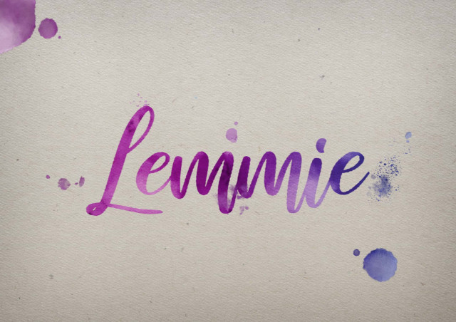 Free photo of Lemmie Watercolor Name DP
