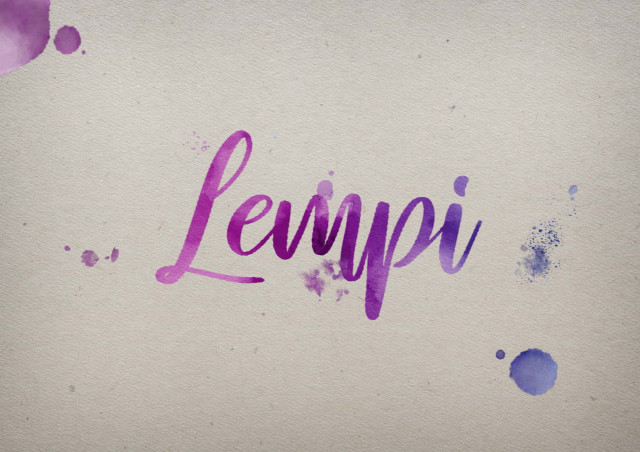 Free photo of Lempi Watercolor Name DP