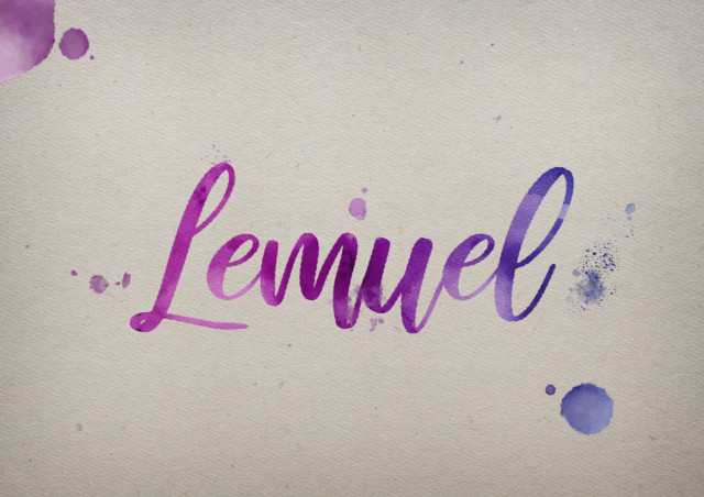 Free photo of Lemuel Watercolor Name DP