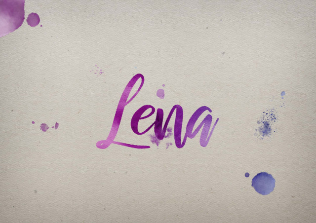 Free photo of Lena Watercolor Name DP