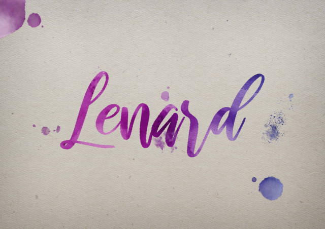 Free photo of Lenard Watercolor Name DP