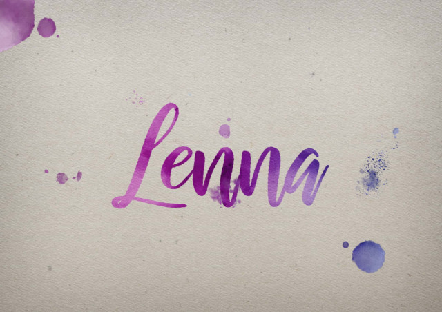 Free photo of Lenna Watercolor Name DP