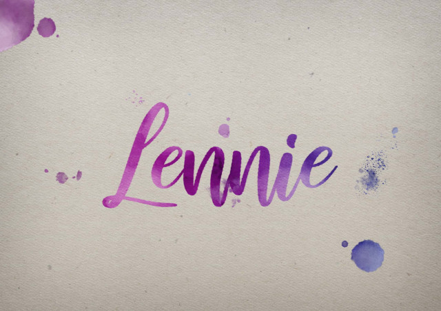 Free photo of Lennie Watercolor Name DP