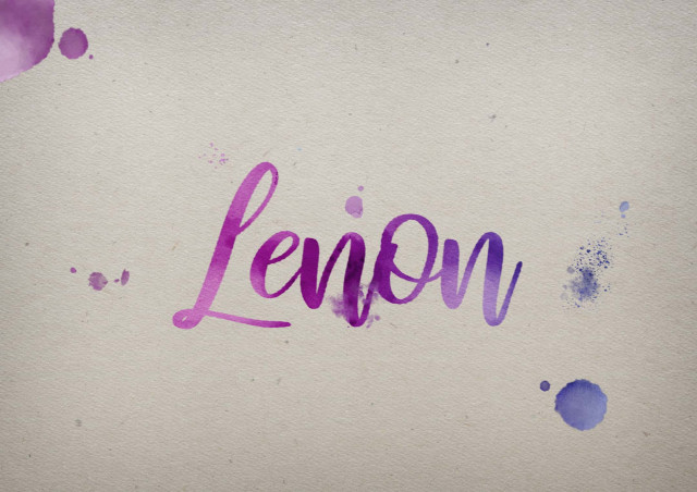Free photo of Lenon Watercolor Name DP