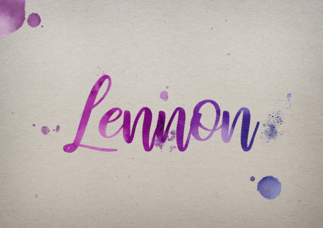 Free photo of Lennon Watercolor Name DP