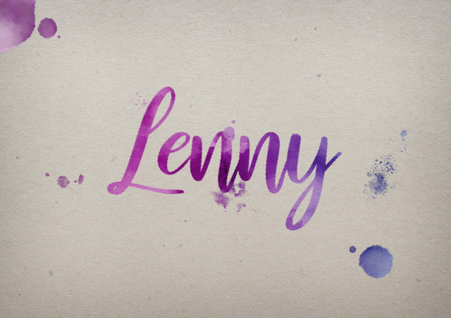 Free photo of Lenny Watercolor Name DP