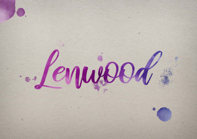 Free photo of Lenwood Watercolor Name DP
