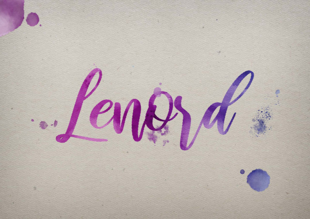 Free photo of Lenord Watercolor Name DP