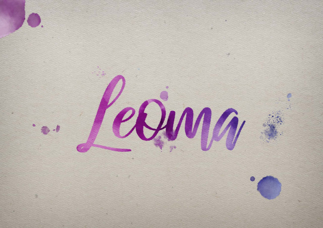 Free photo of Leoma Watercolor Name DP