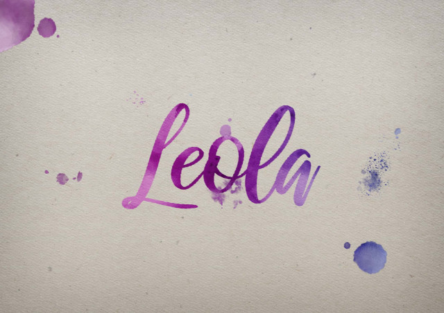 Free photo of Leola Watercolor Name DP