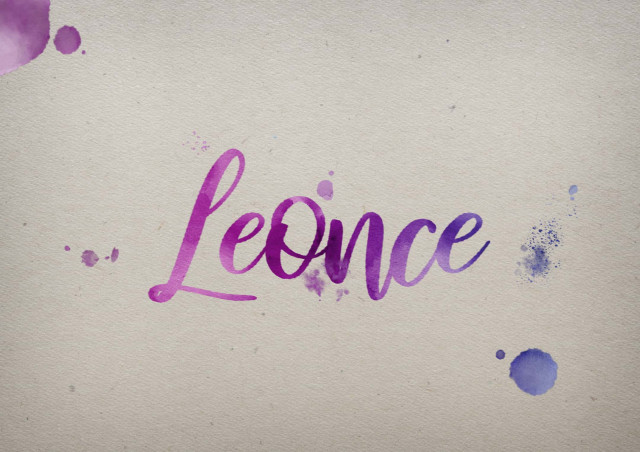 Free photo of Leonce Watercolor Name DP