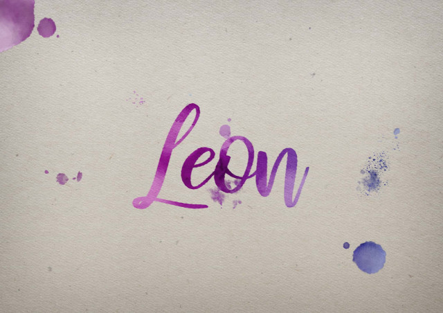 Free photo of Leon Watercolor Name DP