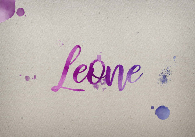 Free photo of Leone Watercolor Name DP