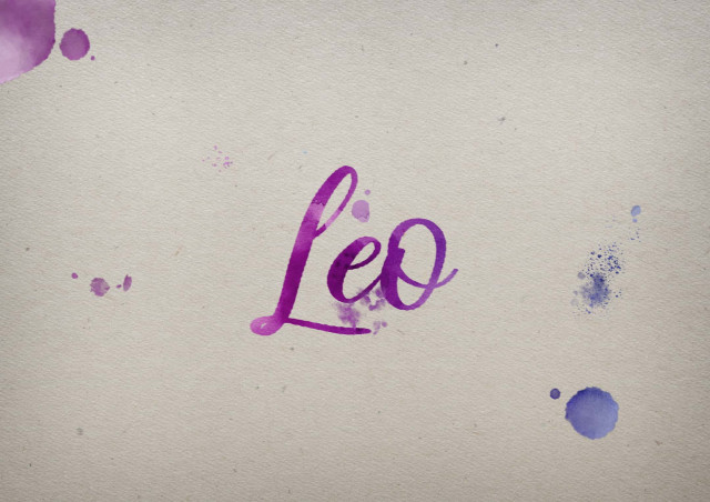 Free photo of Leo Watercolor Name DP