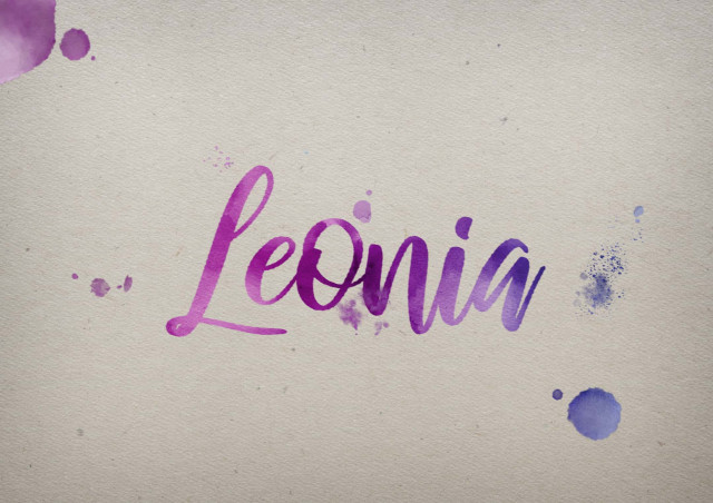 Free photo of Leonia Watercolor Name DP