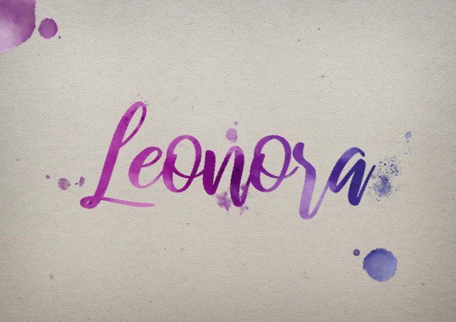 Free photo of Leonora Watercolor Name DP