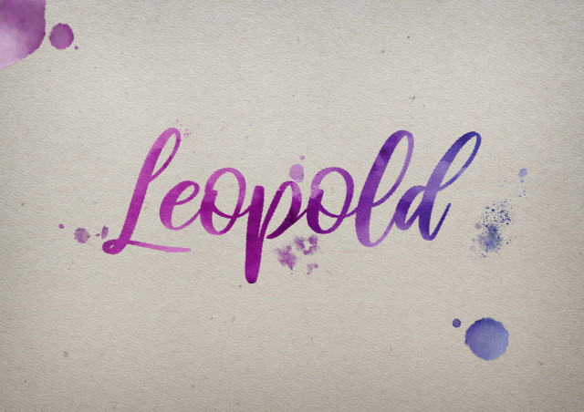 Free photo of Leopold Watercolor Name DP