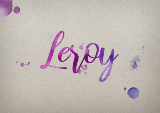 Free photo of Leroy Watercolor Name DP