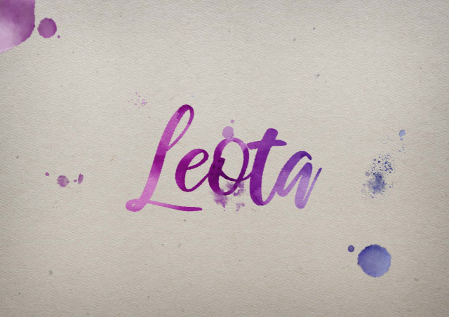 Free photo of Leota Watercolor Name DP