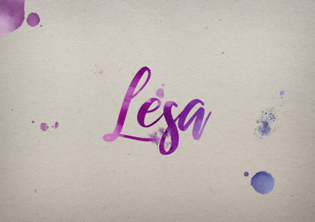 Free photo of Lesa Watercolor Name DP